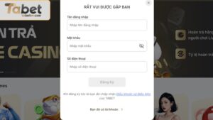 Chi tiết các bước đăng ký tài khoản TABET