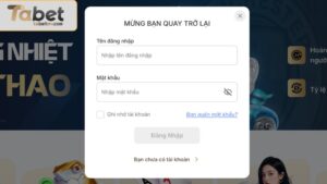 Chi tiết các bước đăng nhập tài khoản TABET
