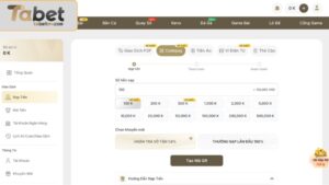 Tìm hiểu các hình thức nạp tiền tại nhà cái TABET