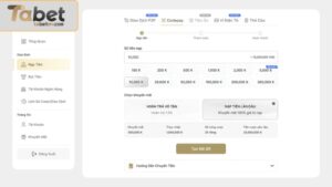 Hướng dẫn các bước nhận khuyến mãi nạp lần đầu tặng 100% tại TABET